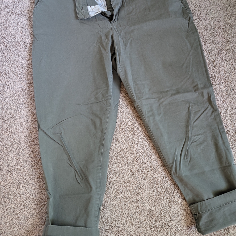 GAP women's Crop Green Chinos